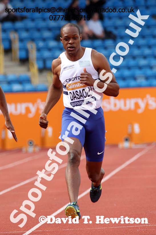 Mens 100 metres, Sainsbury's British Champs, Alexander Stadium, Birmingham. Photo: David T. Hewitson/Sprts for All Pics